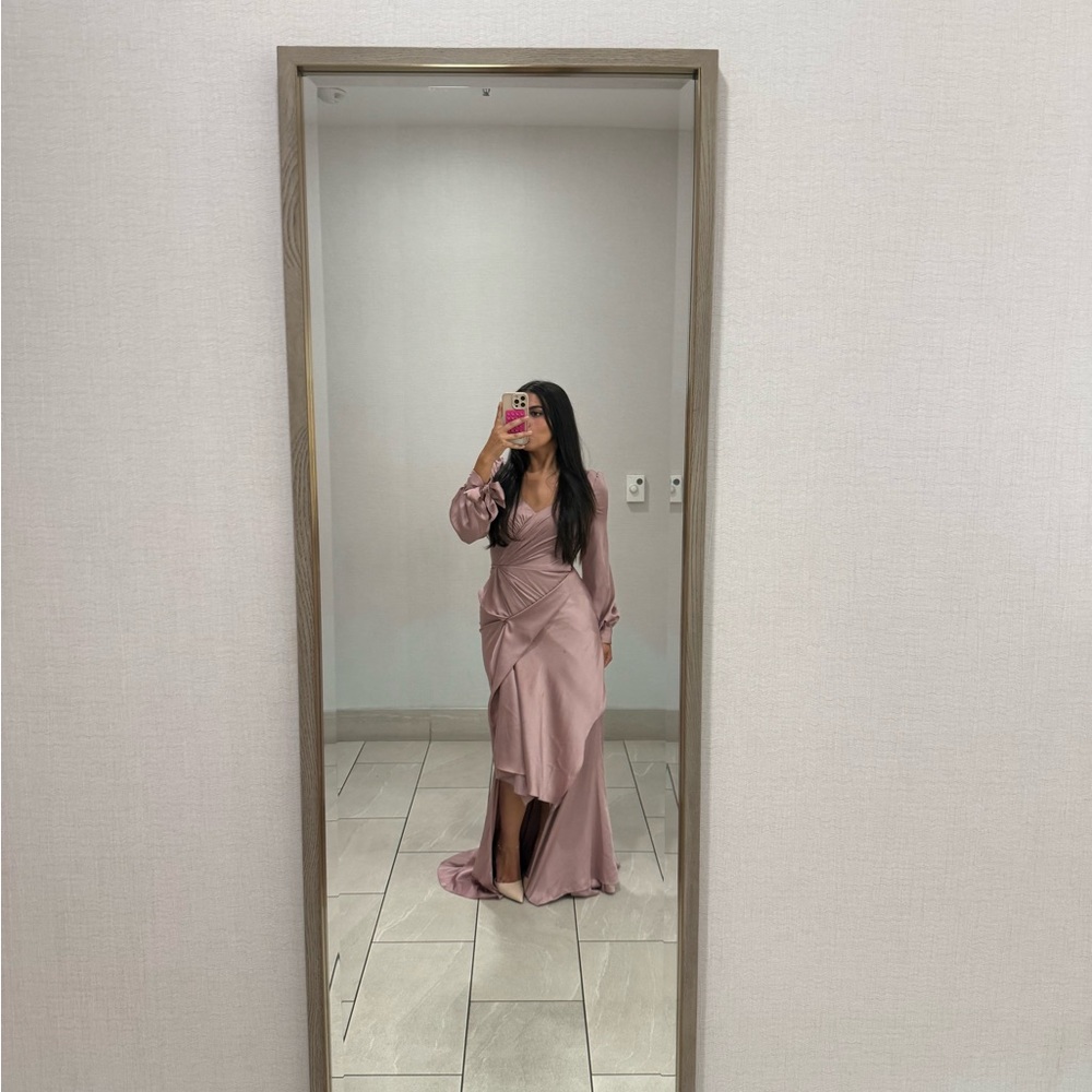 Elegant Pink High Low Dress